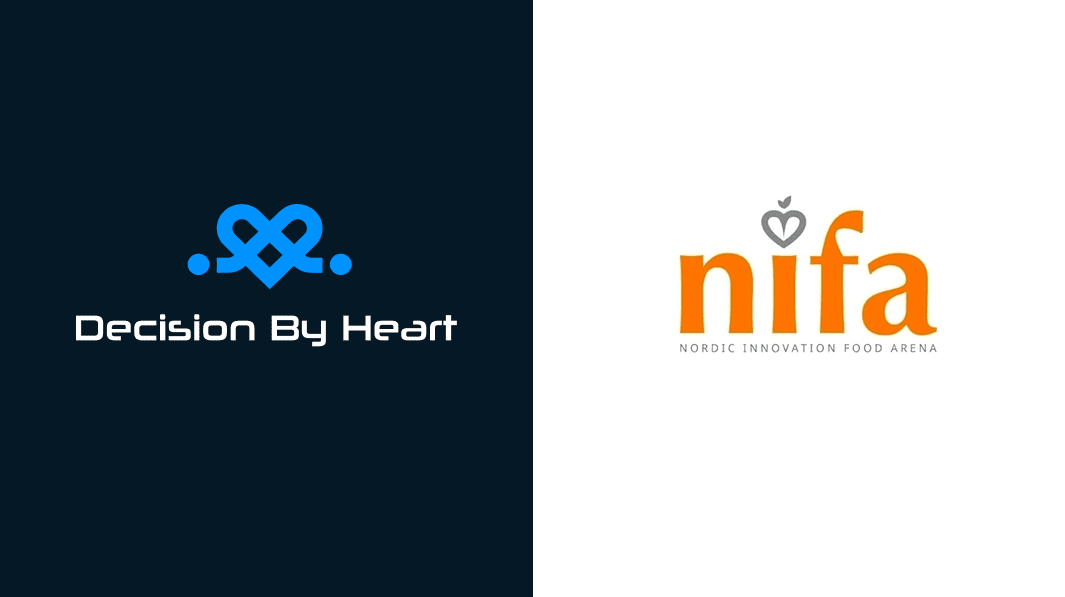 NIFA och Decision By Hearts logotyper.